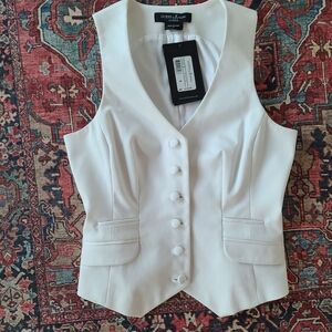 White Buttoned Vest